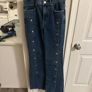 Stylish Blue Denim Jeans with Button Detailing